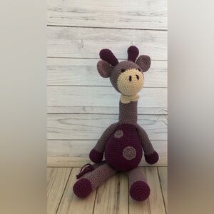 Handmade crochet stuffed  giraffe